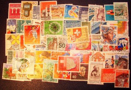 00722 50 Briefmarken aus der Schweiz